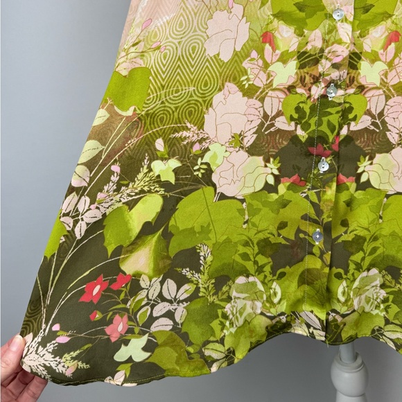 Rose & Olive Nature Inspired Women’s Button Up Tunic Blouse Lightweight Size 2X - Picture 4 of 10